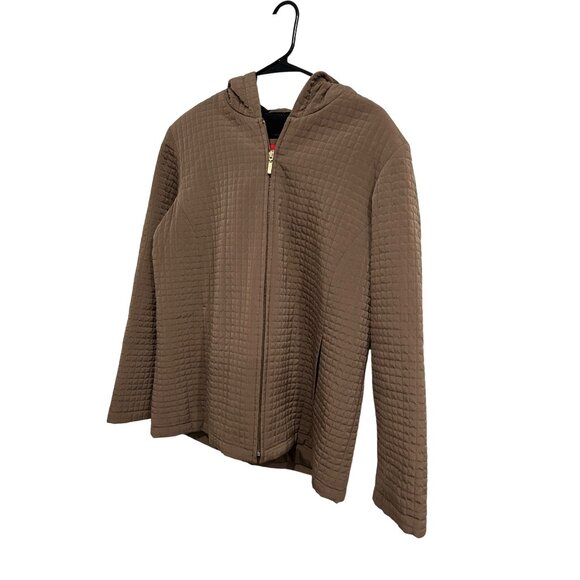 Esprit Women's Brown Quilted Hooded Jacket Size L - Picture 3 of 9